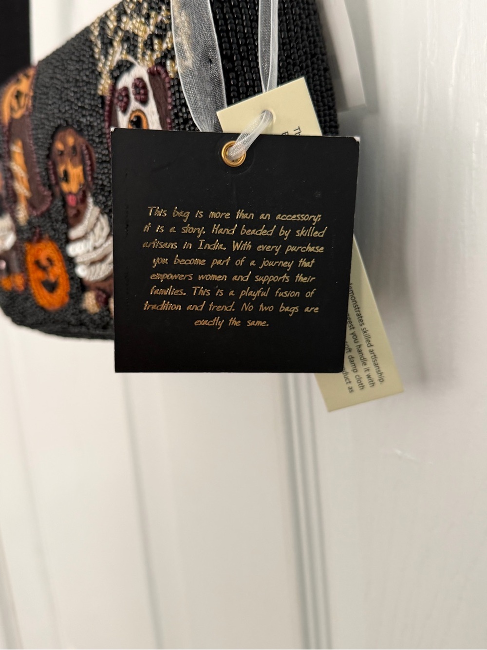 TJX Beaded Halloween Dog Clutch Anthropologie TJMaxx Marshalls - Picture 5 of 6